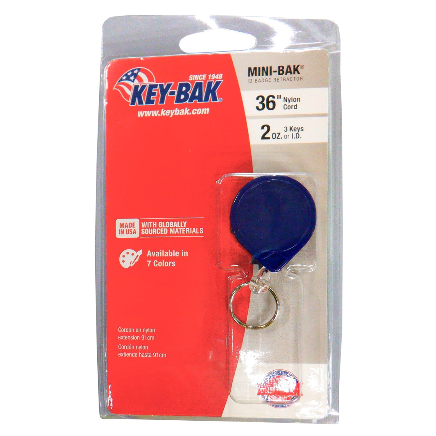 Amazon.co.jp: KEY-BAK ミニバックキーリール 90cm No.MB : ファッション